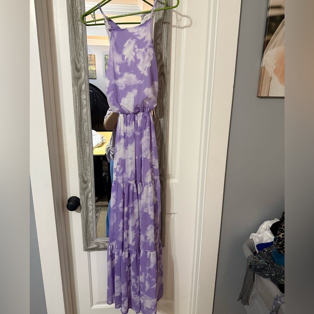 High neck maxi dress perfect for spring